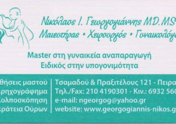 ΓΕΩΡΓΟΓΙΑΝΝΗΣ ΝΙΚΟΛΑΟΣ