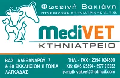 ΚΤΗΝΙΑΤΡΕΙΟ MEDIVET-ΒΑΚΙΑΝΗ ΦΩΤΕΙΝΗ