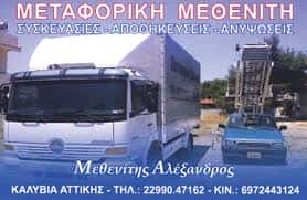 ΜΕΤΑΦΟΡΙΚΗ ΕΤΑΙΡΙΑ ΚΑΛΥΒΙΑ ΘΟΡΙΚΟΥ-ΜΕΘΕΝΙΤΗΣ ΑΛΕΞΑΝΔΡΟΣ