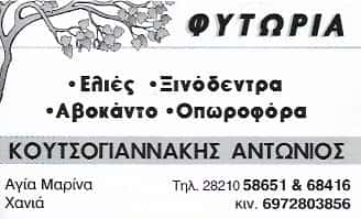 ΦΥΤΩΡΙΑ ΧΑΝΙΑ ΚΡΗΤΗΣ-ΚΟΥΤΣΟΓΙΑΝΝΑΚΗΣ ΑΝΤΩΝΙΟΣ