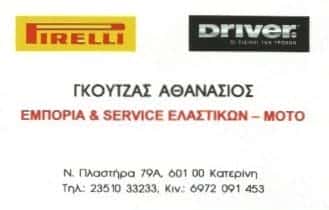 DRIVER ΓΚΟΥΤΖΑΣ | ΒΟΥΛΚΑΝΙΖΑΤΕΡ – ΕΛΑΣΤΙΚΑ | ΚΑΤΕΡΙΝΗ