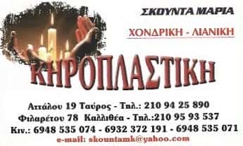 ΣΚΟΥΝΤΑ ΜΑΡΙΑ | ΚΗΡΟΠΛΑΣΤΕΙΟ | ΚΑΛΛΙΘΕΑ ΑΤΤΙΚΗΣ