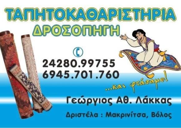 ΛΑΚΚΑΣ ΓΕΩΡΓΙΟΣ | ΤΑΠΗΤΟΚΑΘΑΡΙΣΤΗΡΙΟ | ΠΟΡΤΑΡΙΑ ΜΑΓΝΗΣΙΑΣ